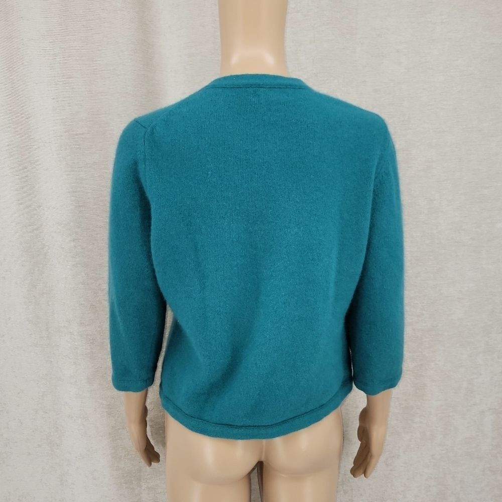 Banana Republic Angora Wool Teal Cardigan - Picture 7 of 10